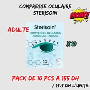 💫COMPRESSES OCULAIRE STERISOIN.(Pack de 10 Boîtes , (Boîte de 10 pcs)./15,5 u.