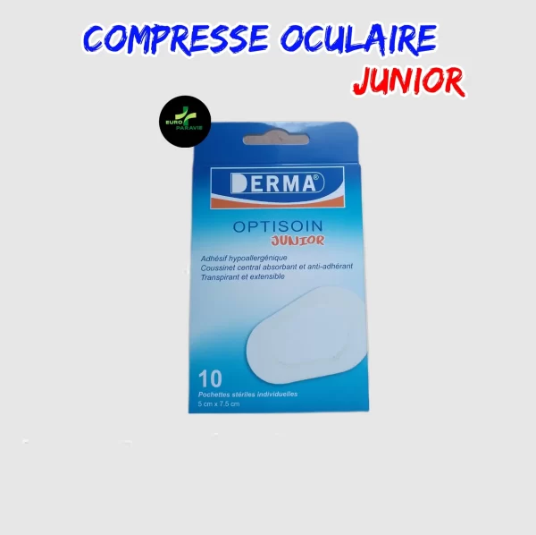 💫COMPRESSES OCULAIRE.  DERMA OPTISOIN.(Boîte de 10pcs)/(JUNIOR). – Image 2