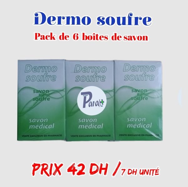 💫Dermo-Soufre Savon.(pack de 6pcs)./(7dh U)