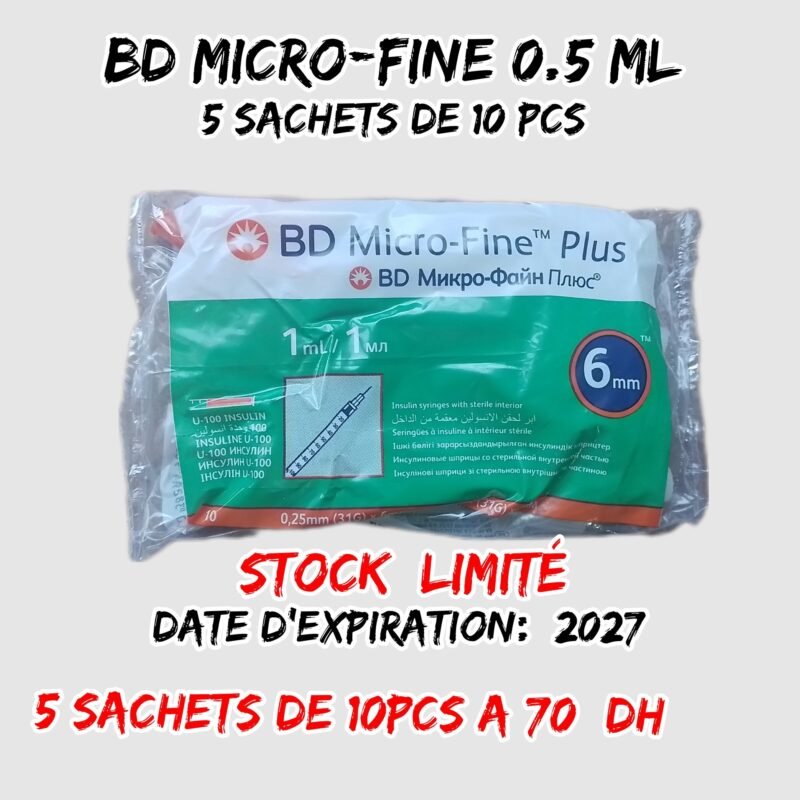BD MICRO-FINE 0.5 ML (5 SACHETS )