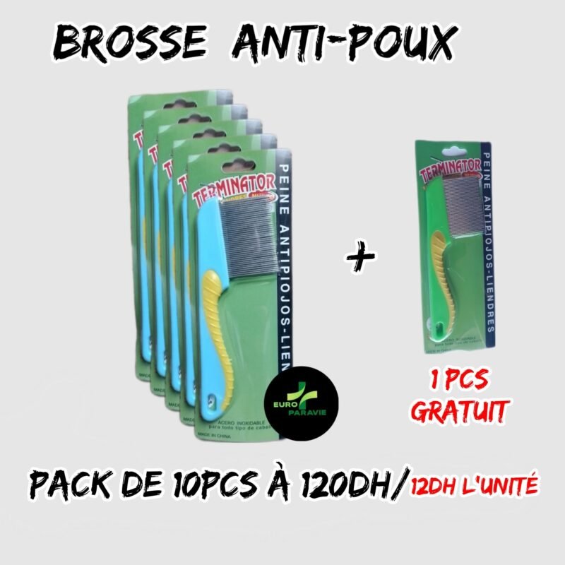 BROSSE ANTI-POUX 10PCS + 1 GRATUIT