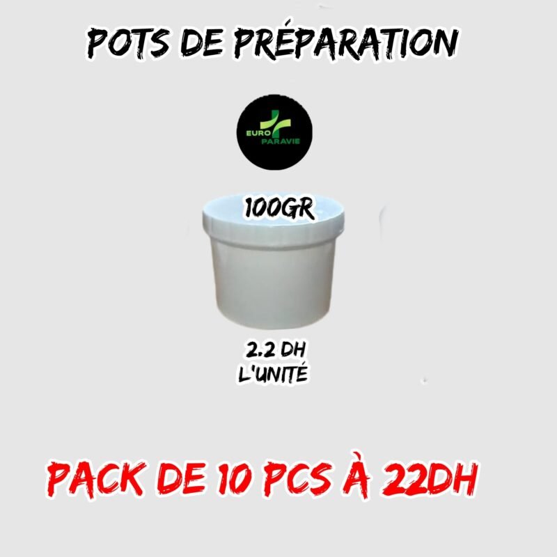 POTS DE PRÉPARATION 100g