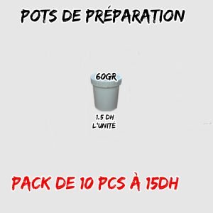 💫POTS DE PRÉPARATION.-60G-[pack de 10 pcs].