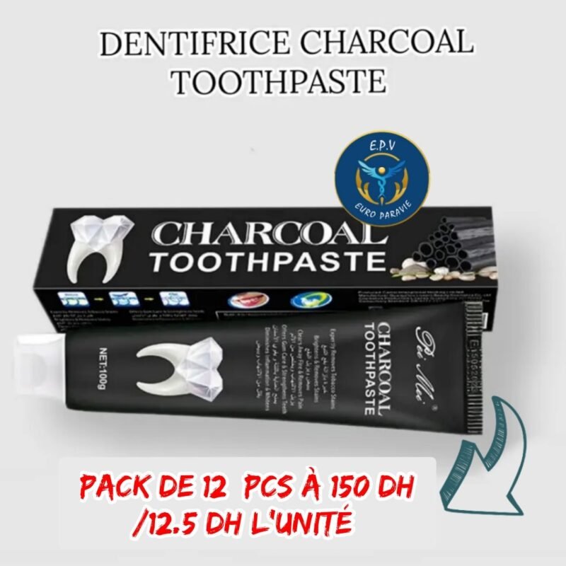 💫DENTIFRICE CHARCOAL -100g- [Pack de 12pcs]./12,5dh l'unité.