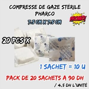COMPRESSE DE GAZE PHARCO 7.5 X 7.5