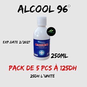 💫ALCOOL 96° 250ml  [PACK de 5 pcs]/25 dh u.