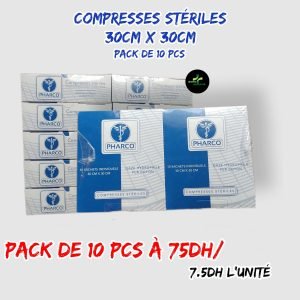 💫COMPRESSÉS PHARCO 30x30 [pack de10pcs].