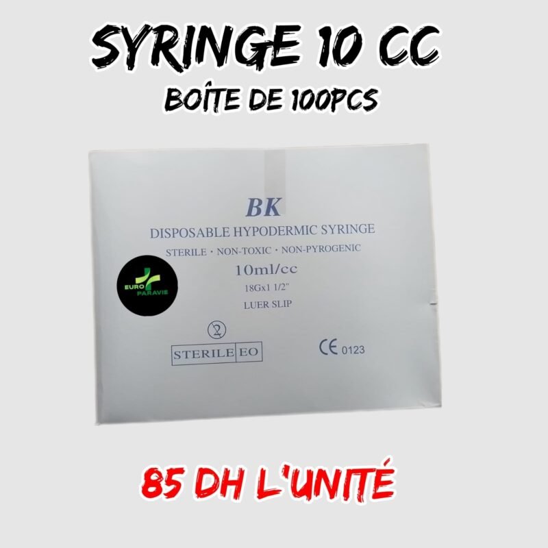 💫SERINGUE STÉRILE. 10 cc. (Boîte de 100pcs)