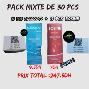💫15 EOSINE +15 ALCOOL 70°[pack mixte 30 unités].