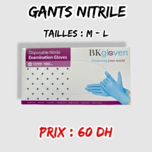 💫GANTS NITRILE BLEU. (Taille L-M ).