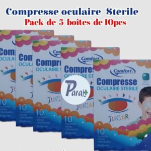 💫COMPRESSES OCULAIRE  JUNIOR Stérile.(Boîte de10 pcs)/[Pack de 5 boîte de 10 pcs]/15 dh u