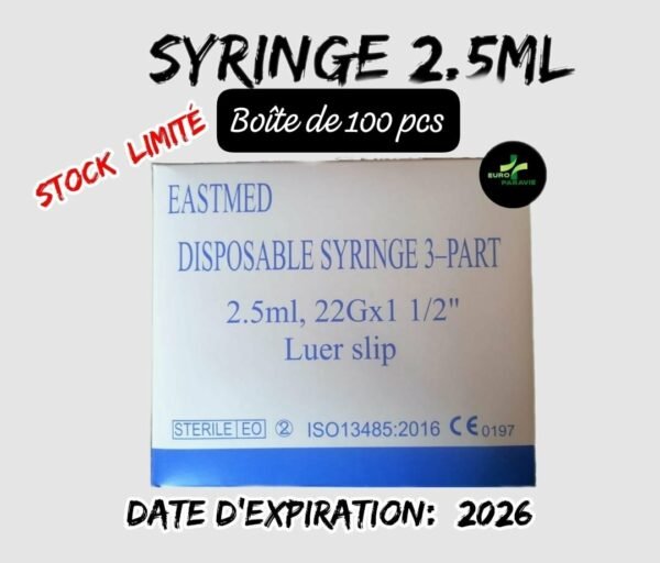 💫SERINGUE 2.5ml (Boîte de 100 pcs à 65 dh)