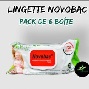 💫LINGETTE  Novobac.(120 Lingette :Pack de  pcs)/15 dh u.