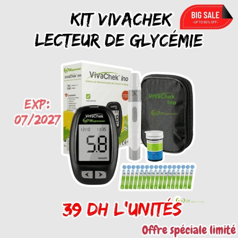 💫KIT VIVACHEK glycémie, 25 u. Exp: 07-2027