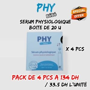 💫PHY. SÉRUM PHYSIOLOGIQUE .Pack de 4 boîte à 134 dh. /33.5 dh u.