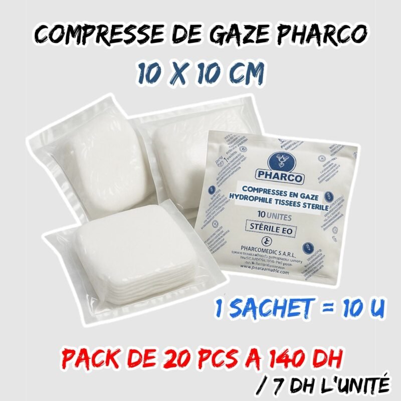 COMPRESSE DE GAZE PHARCO 10 X 10