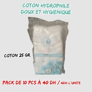 💫COTON HYDROPHILE 25 G. Pack de 10 pcs. 4dh u.