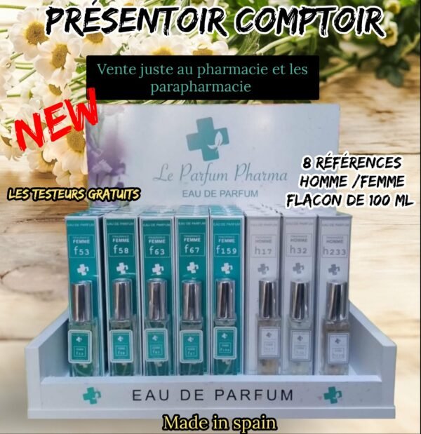 💫PRÉSENTOIR COMPTOIR DE 40 PARFUMS MIXTE.(Trousse à pharmacie gratuit) ✨NEW✨.
