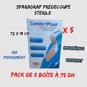 💫SPARADRAP PRÉDÉCOUPÉ. Pack de 5 boîte. /100 pensement./15dh u.