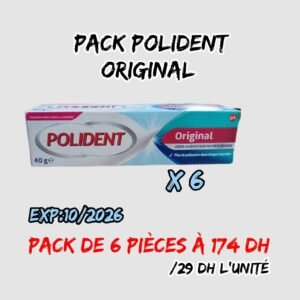 💫POLIDENT FIX ORIGINAL. [pack de 6 pcs]./29 dh l'unité.