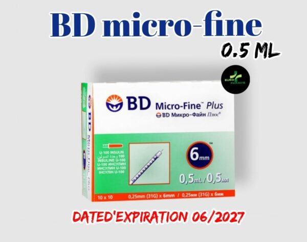 💫BD MICRO FINE 0.5 ML (1 BOITE ) /140 dh.