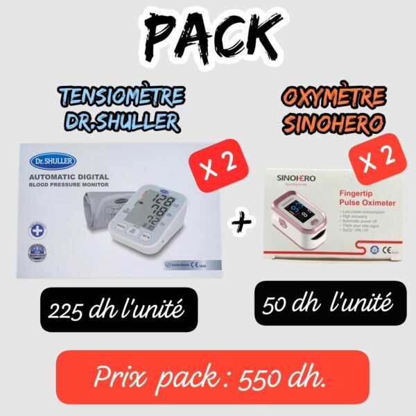 💫PACK [2 DR SHULLER + 2 OXYMETRE SINOHERO ]/550 dh.
