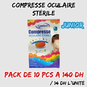 💫COMPRESSE OCULAIRE STERILE JUNIOR. /14 dh l'unité.
