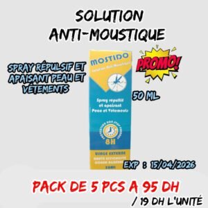 💫SOLUTION ANTI-MOUSTIQUE.(Pack de 5 pièces à 95 dh)./19 dh u