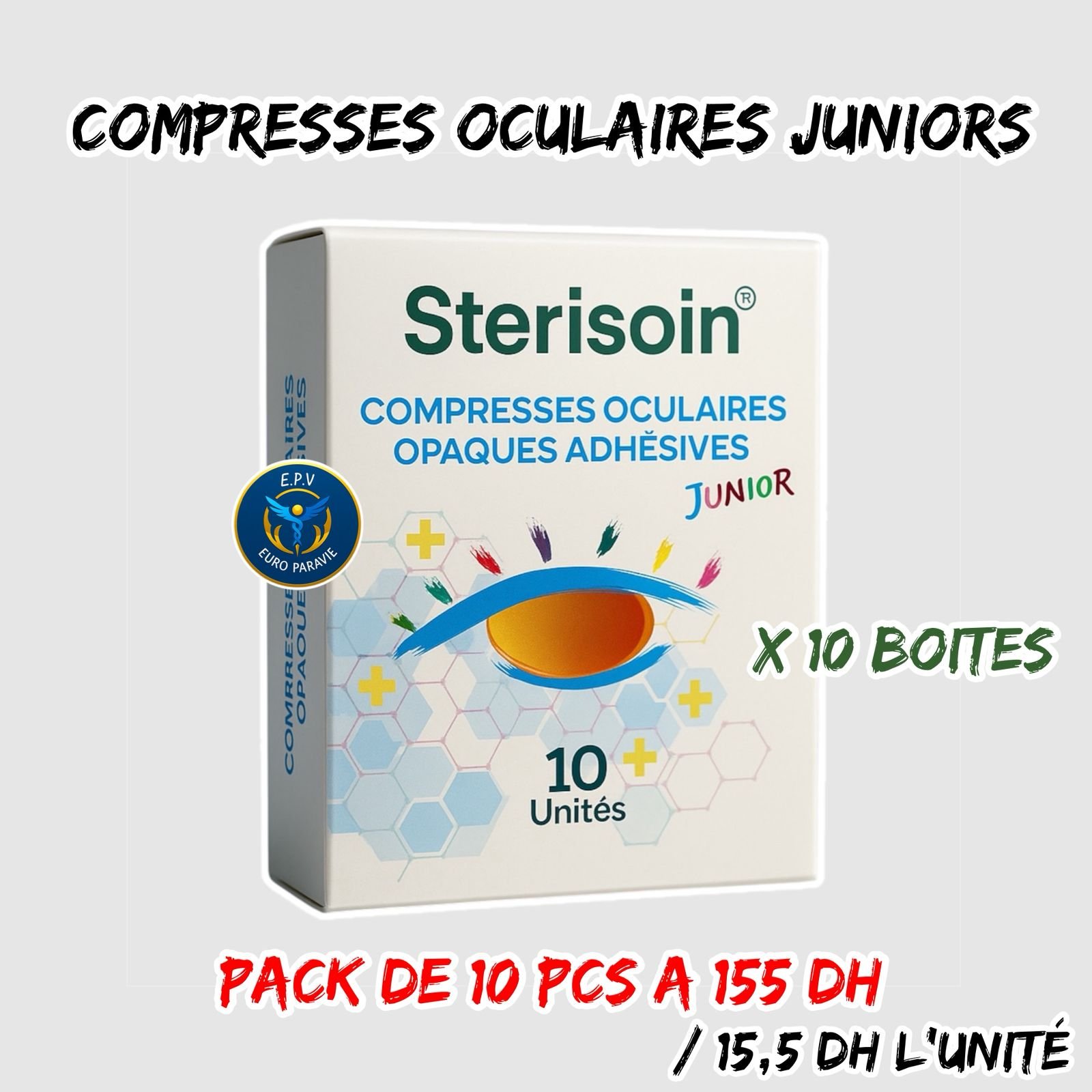 COMPRESSE OCULAIRE STERISOIN JUNIOR