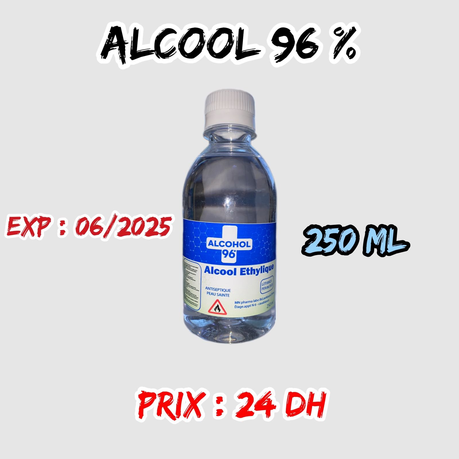 ALCOOL 96° 250 ml