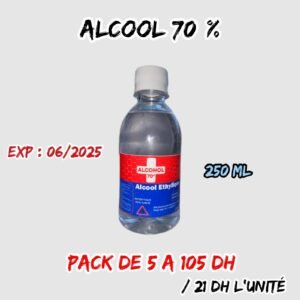 ALCOOL 70° 250 ml [ PACK DE 5 PCS A 105 DH ]