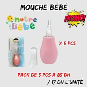 MOUCHE BEBE { NOTRE BEBE } PACK DE 5 PCS A 85 DH