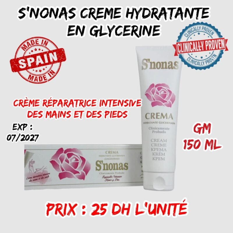 S’NONAS CREME HYDRATANTE EN GLYCÉRINE