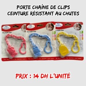 PORTE CHAINE DE CLIPS CEINTURE RESISTANT AU CHUTES