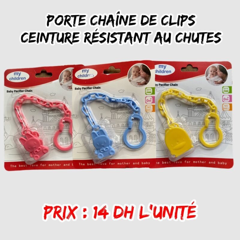 PORTE CHAINE DE CLIPS CEINTURE RESISTANT AU CHUTES