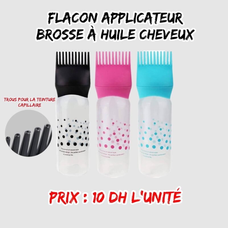 FLACON APPLICATEUR BROSSE A HUILE CHEVEUX