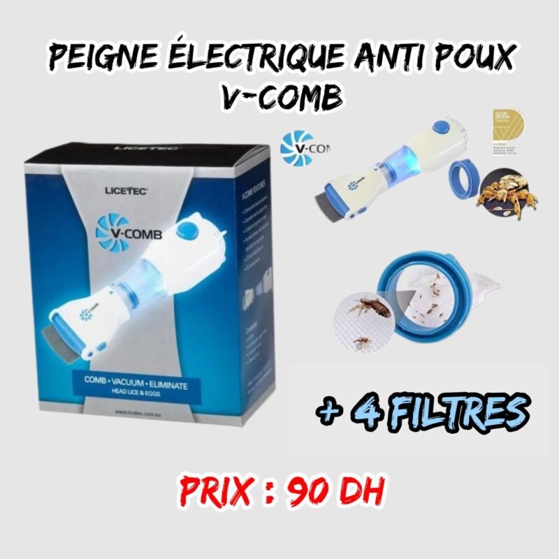 PEIGNE ELECTRIQUE ANTI POUX V-COMB