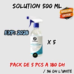 SOLUTION 500ml: Pack de 5 pcs à 180 dh.