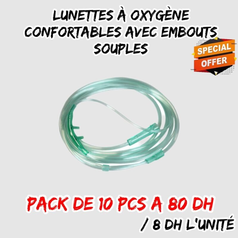LUNETES A OXYGENE CONFORTABLES AVEC EMBOUTS SOUPLES