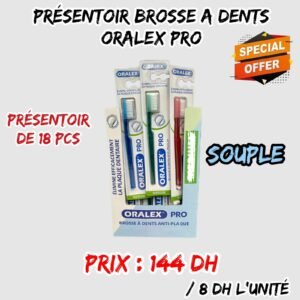 PRESENTOIR BROSSE A DENTS ORALEX PRO SOUPLE 18 pcs