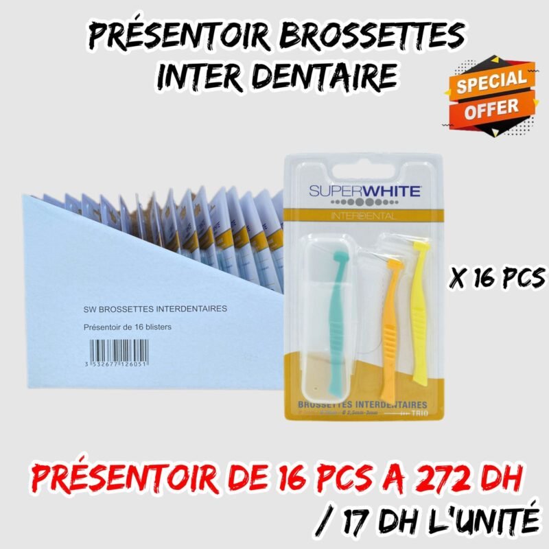 PRESENTOIR BROSSETTES INTER DENTAIRE DE 16 pcs