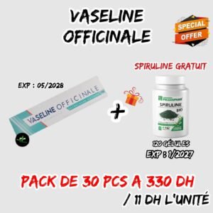 PACK VASELINE OFFICINALE DE 30 PCS + SPIRULINE GRATUIT 120 GELULES