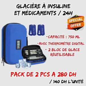 GLACIERE A INSULINE ET MEDICAMENTS / 24 H PACK DE 2 PCS