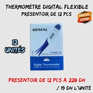 PRESENTOIR THERMOMETRE DIGITAL FLEXIBLE DE 12 PCS