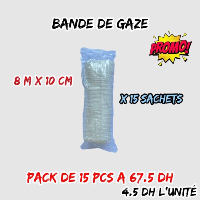 BANDE DE GAZE 8M*10CM