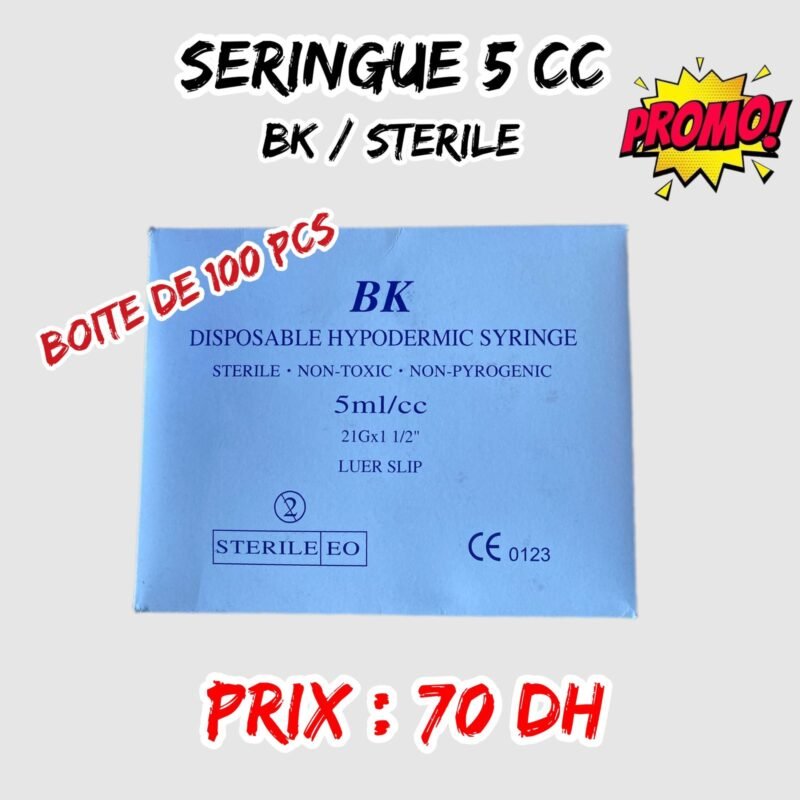 SERINGUE 5 CC { 100pcs }