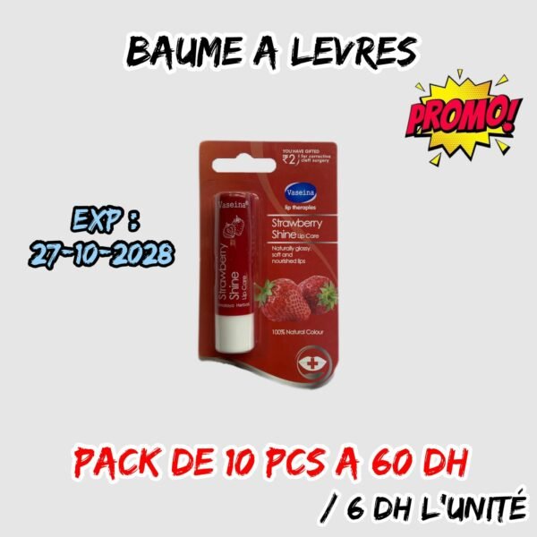 BAUME A LEVRES PACK DE 10 PCS