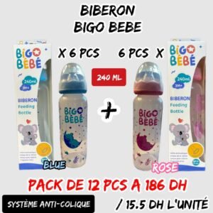 💫BIBERON BIGO BEBE 240ml pack de 12pcs.