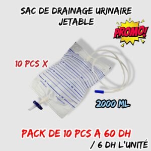 SAC DE DRAINAGE URINAIRE JETABLE 2000ml