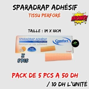 SPARADRAP ADHESIF TAILLE : 1m*10cm PACK DE 5 pcs